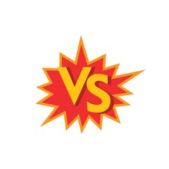 Versus letters or vs logo isolated on white background, 