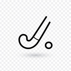 vector isolated field hockey icon. Stock vector illustration isolated on white background.