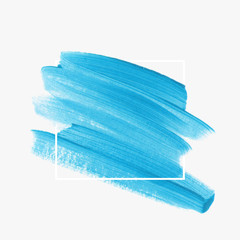 Logo brush painted watercolor background vector. Perfect design for creative card and sale banner. 