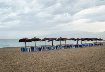 Bad weather at the beach