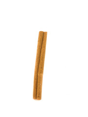 Cinnamon stick isolated on a white background. Spice in a stick. Fragrant spice. 