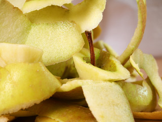 Peel apples. Making Apple Pie Tart Series.
