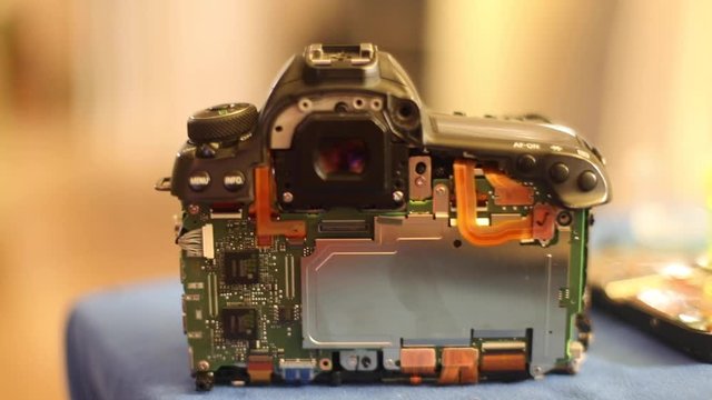 A broken DSLR camera