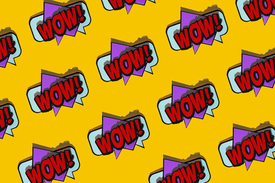 Speech balloons with abbreviated exclamations