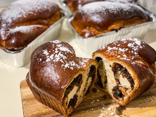 romanian traditional sponge cake close up view
