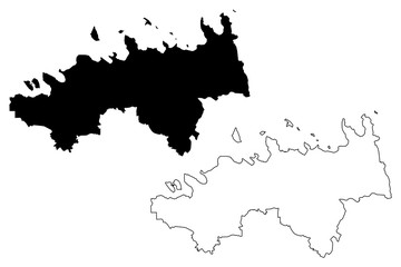 Harju County (Republic of Estonia, Counties of Estonia) map vector illustration, scribble sketch Harjumaa map