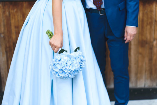 blue wedding bouquet