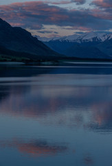 Fototapeta na wymiar Sunset at Lake Hawea South Island New Zealand