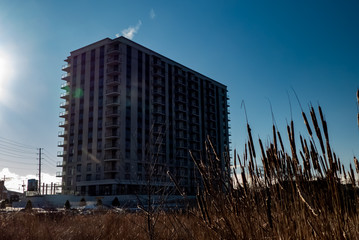 morning shot of the Westen apartments in Kingston Ontario