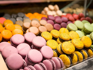 tasty mix variety of french macaroons