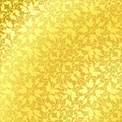 Floral texure in the form of a gold background.