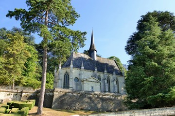 La Coll&eacute;giale Notre-Dame dans le parc du ch&acirc;teau d&rsquo;Uss&eacute;