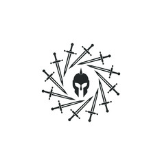 Gladiator Logo Template Design Vector Illustration