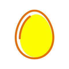 Egg line flat icon vector design template