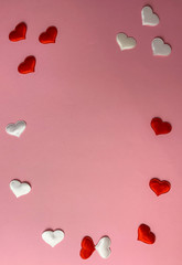 abstract background with hearts