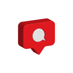 3d comment social media icon.Chat bubble.