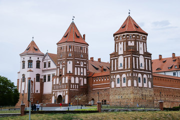Fototapeta na wymiar Minsk region, Belarus, May 5, 2019: Mir Castle Complex in Belarus, UNESCO.