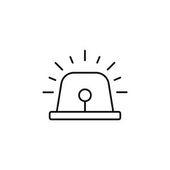 Siren, emergency, police, urgency line icon. Elements of protests illustration icons. Signs, symbols can be used for web, logo, mobile app, UI, UX