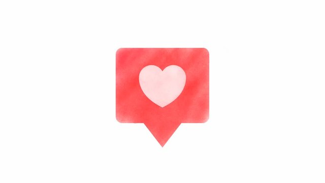 Animated media heart illustration in 4k