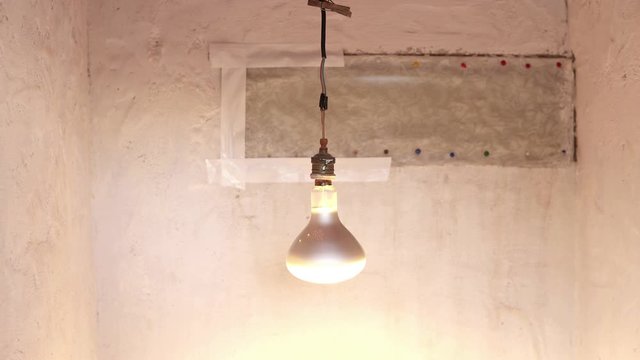 old light bulb on and off , poverty concept