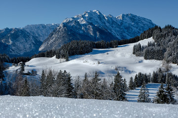 Fototapeta na wymiar Winter Landscape in the Region of Salzburg, Austria, Europe