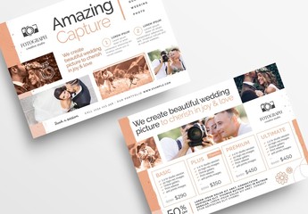 Flyer Layout with Peach Accents