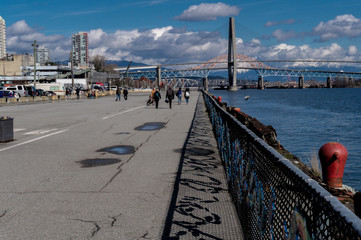 pier and bridge near the water 