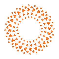 Circular heart shaped frame