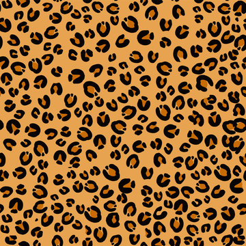 Bright safari animal leopard cheetah skin seamless pattern in modern style seamless flat vector illustration design for fashion, fabric decor, prints and wallpapers