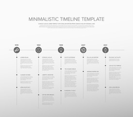 Minimalistic black and white timeline template