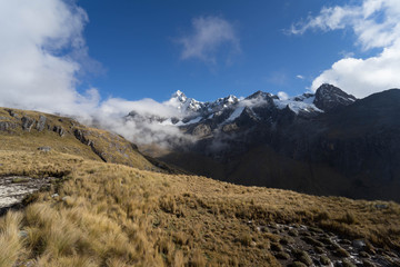 Moutain Taulliraju in Park Huascaran Peru