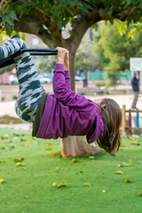 Little girl playing in park