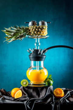 Fruit aroma Hookah isolated on black background