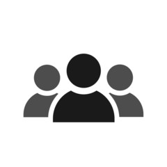 Three persons - social network users. Vector