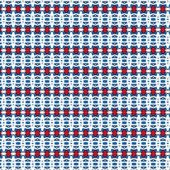 Red blue silver seamless geometric pattern