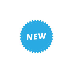 New sticker.New feature or new product badge flat vector icon label for apps and websites.
