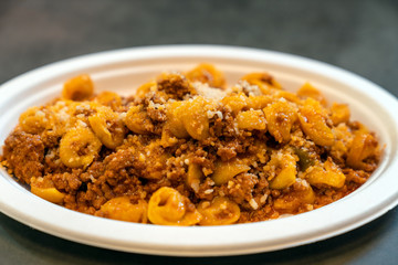 Tagliatelle al Ragu Bolognese pasta dish 