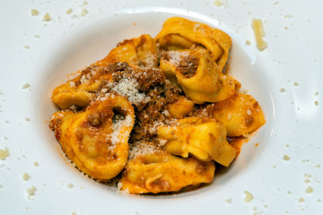 Tagliatelle al Ragu Bolognese pasta dish 