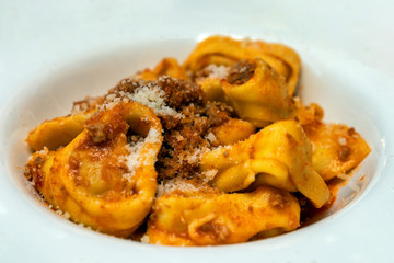 Tagliatelle al Ragu Bolognese pasta dish 