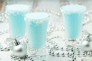 Three shots with Frost Jack cocktail	