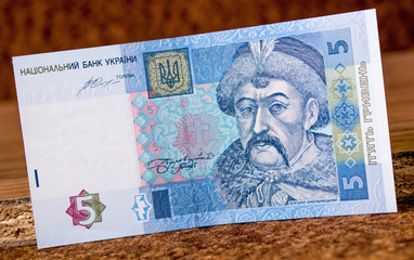 Close up of Ukrainian national currency