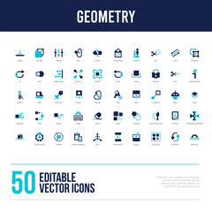 50 geometry concept filled icons