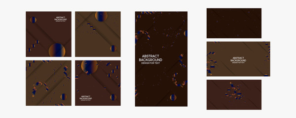 Art set of cards in the style of abstract geomeria red green blue colors. Modern flyer or banner concept