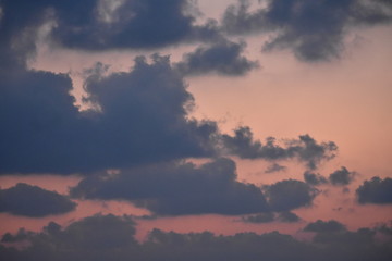 Orange and purple sunset in Haifa Israel