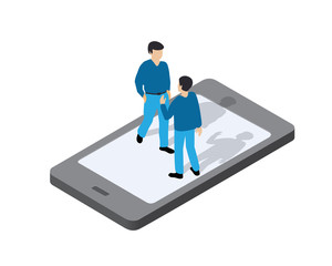 Mobile phone concept people man