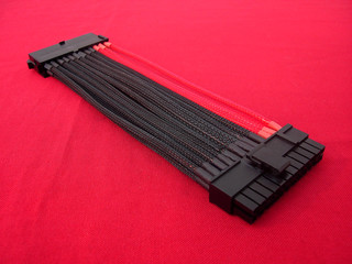 24 pins computer adapter cable sleeved meshed