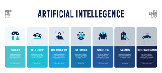 web banner design with artificial intellegence concept elements.