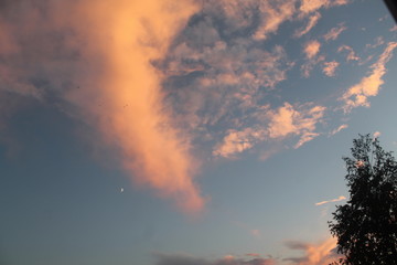 dramatic sky with clouds