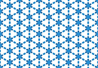 Seamless geometric pattern design illustration. Background texture. Used gradient in blue, white colors.
