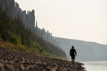 Walking on the beach